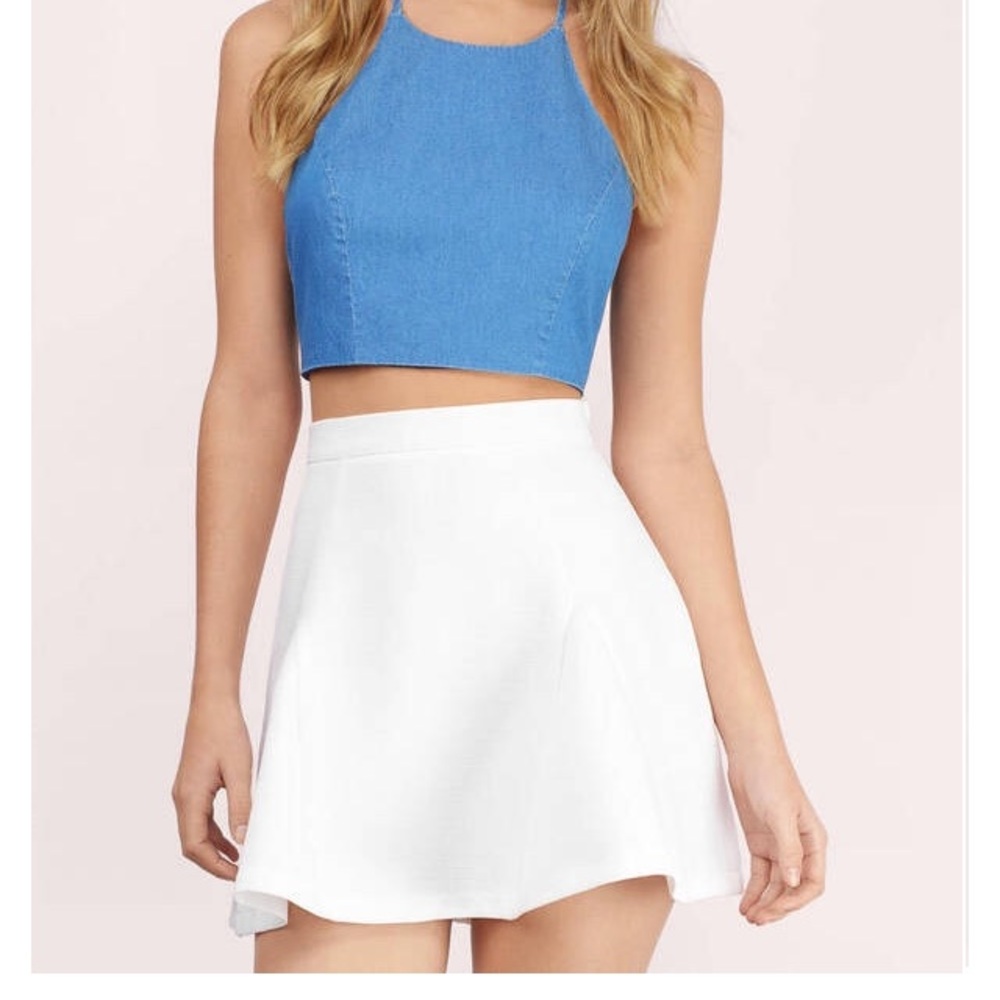 Tobi white skater skirt
